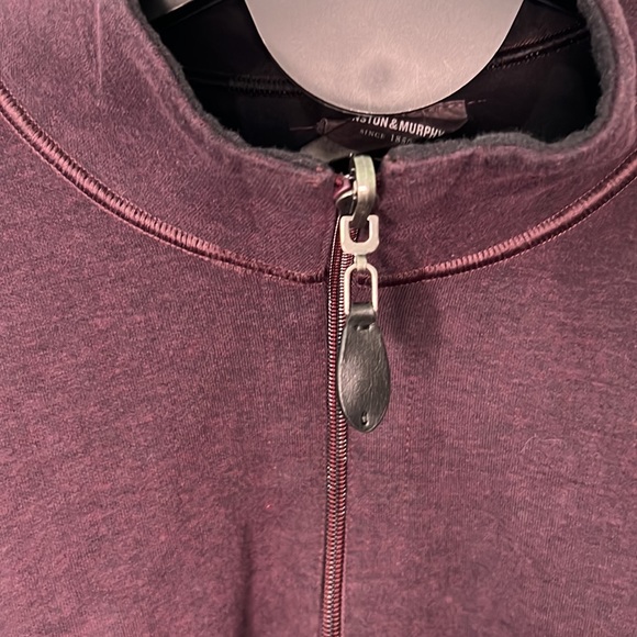 Reversible Solid Quarter Zip Johnson & Murphy Knit Sweater - Picture 5 of 10